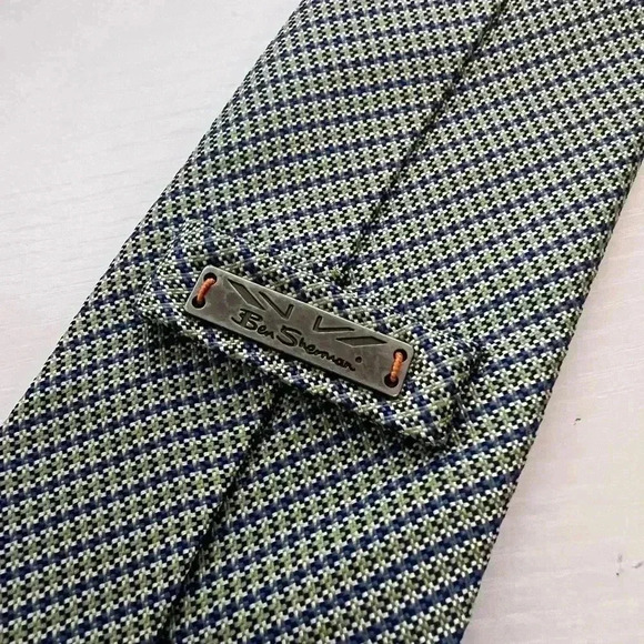 Ben Sherman Tie Unique Blue Green - Picture 3 of 5